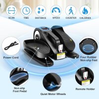 AODI Under-Desk Elliptical Trainer, Leg Trainer, Quiet, Portable, Adjustable Speed, Remote Control, Ideal for Home Office.