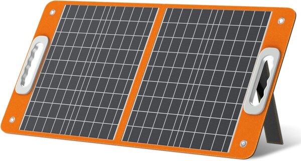 Tragbares 60W Solarpanel, faltbar, monokristallin, 18V, Typ-C-Ausgang, ideal für Wohnmobile, Outdoor, Reisen und Camping.