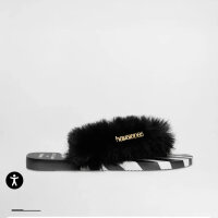 Dolce & Gabbana Havaianas, flip-flops, zebra pattern with fur, size EU 43/44, limited edition 2025.