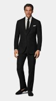 Black mens Roma suit EU52, including shirt EU41, linen,...
