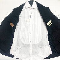 Black mens Roma suit EU52, including shirt EU41, linen, with garment bag, elegant and comfortable.