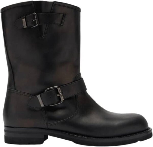 Scarosso Kurt Boots, Schwarz, Herren, Gr. 40, elegante Stiefel, hochwertige Lederverarbeitung, vielseitig kombinierbar.