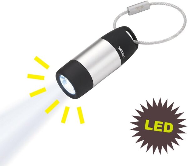 TROIKA, TOR40/SI, Flashlight, LED, USB rechargeable, Metal/Plastic, Original TROIKA