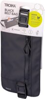 TROIKA Gürteltasche, Schwarz, Gürteltasche, 26x13,5x0,9 cm, 2 Fächer, RFID-Schutz, wasserabweisend, Polyester, Polyurethan.