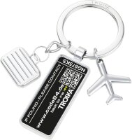 TROIKA key fob CODE24, address tag, 3 charms: airplane,...