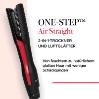 REVLON ONE-STEP™ Air Straight RVDR5330E, 2-in-1 Heißluft-Haarglätter, Keramik-Turmalin, Arganöl-Infusion, schonendes Trocknen und Glätten.