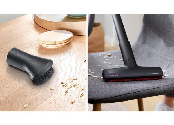 BOSCH Bodenstaubsauger Serie 8 BGL8XPER, Allergikerfreundlich, Hygiene-Filter, XXL-Polsterdüse, leise, langes Kabel, blau.