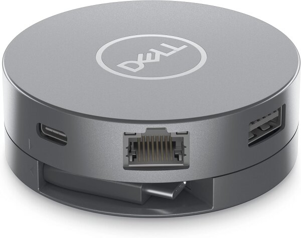 Dell 6-in-1 Multiport Adapter DA305, Dockingstation, USB-C, HDMI, DP, USB-C, 1GbE, vielseitige Anschlussmöglichkeiten.