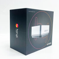 horys xK1000, ARM-Prozessor, Router, Aluminiumgehäuse, Dualband-WLAN, WAN/LAN-Anschlüsse, 12-V-Netzteil.