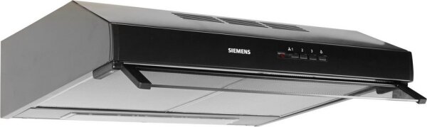 SIEMENS under-cabinet hood LU63LCC40, extractor hood, 60 cm, 3 stages, LED lighting, stainless steel, low noise.