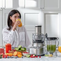 SAGE Entsafter SJB615SHY, 3X Bluicer, 1000 W, vielseitig, entsaftet und mixt, kompakte Bauweise, einfach zu reinigen.