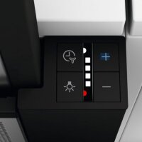 AEG DPE5660B Flachschirmhaube, Hochleistungsmotor, Abluft-/Umluftbetrieb, LED-Leuchtstreifen, effiziente Küchenbelüftung.