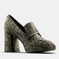 Clarks Cur Loafer 2 W, EU 37, womens loafer, green textile surface, comfortable fit, elegant design.