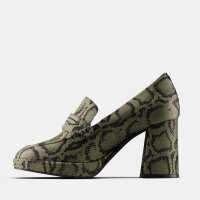 Clarks Cur Loafer 2 W, EU 37, womens loafer, green textile surface, comfortable fit, elegant design.