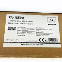 Monacor PA-1850D, Digitaler PA-Verstärker, 8-Kanal, 1850W, ideal für Beschallung, kompakte Bauweise, hohe Effizienz.