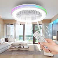RGB ceiling fan, 20W DC motor, 40W LED, 3000K-6500K,...