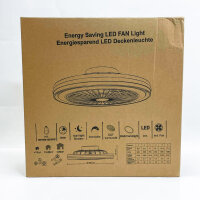 RGB ceiling fan, 20W DC motor, 40W LED, 3000K-6500K, remote control, 10-13 m², Ø47 cm, energy class F.
