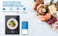 RENPHO Calibra 1L Smart Nutrition Scale, Küchenwaage, präzises Ernährungstracking, Zielverwirklichung, benutzerfreundlich.