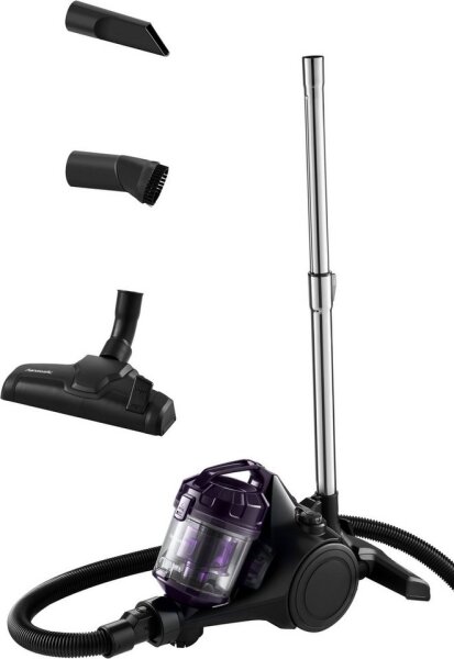 HANSEATIC HBLVC700BVMC, floor vacuum cleaner, cyclone technology, HEPA H12 filter, 9m operating radius, 2l dust container, compact and easy to store.