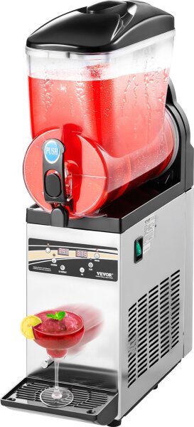 VEVOR Frozen Drink Maker, 15L, Slush Machine, Stainless Steel, 60 Cups, ideal for home, parties, restaurants, cafes, bars.