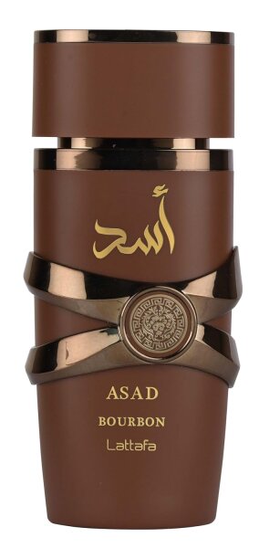 Lattafa Asad Bourbon 100 ml EDP, oriental, woody, intense fragrance, ideal for special occasions.