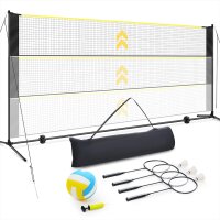 Vanku 17ft Volleyballnetz, Badminton Set,...