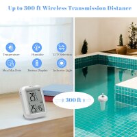 Inkbird IBS-P01R, wireless pool thermometer, floating, digital, precise temperature measurement, large display, waterproof.