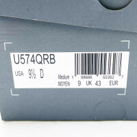 New Balance U574 Unisex Sneaker Low, EUR 43, Black, sporty, comfortable, versatile.