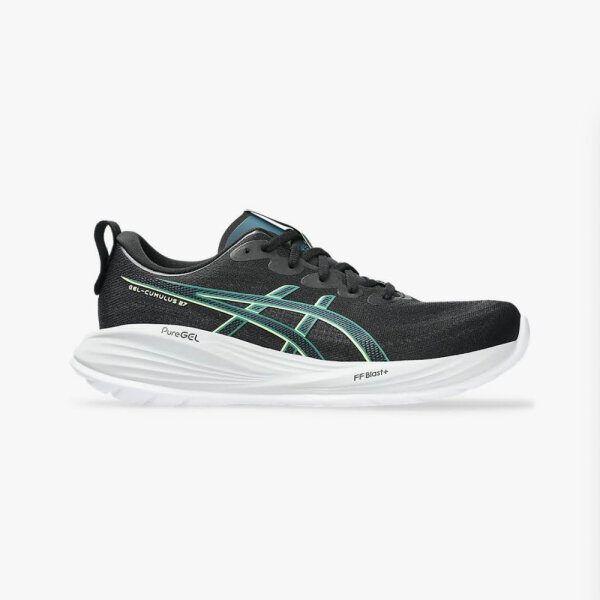 Asics GEL-Cumulus 27, running shoe, black, EUR 42, breathable, cushioning, ideal for long-distance runs.