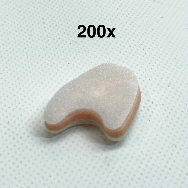 Medium toe spreaders, 200 pieces, foot care, elastic, pain-relieving, for healthy toes, reusable.