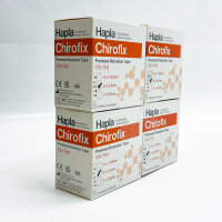 Chirofix Premium-Halteband, 4x Verband, 2x2.5cm, 10M Rollen, ideal für sicheren Halt und Stabilität, vielseitig einsetzbar.