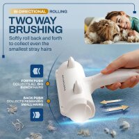 PORTENTUM Tierhaarentferner-Rolle, wiederverwendbare Bürste für Hunde & Katzen, leicht zu reinigen, ideal für Teppiche & feste Bereiche.