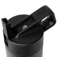 MiiR Strohhalmflasche, 591ml, Thermoflasche, schwarz, doppelwandig, isoliert, BPA-frei, ideal für kalte Getränke.