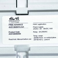 Eliwell FREE ADVANCE AVD126006I500, logic controller, 24VAC / 20-38VDC, 14W, 3A, 250VAC, compact control solution.