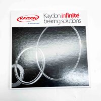 Kaydon JU080CP0, ball bearing, bore diameter 203.2 mm, outer diameter 222.25 mm, width 12.7 mm, non-metallic.