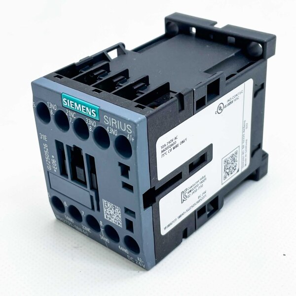 Siemens 3RH2131-1BB40, contactor, 690 V, 50/60 Hz, 10 A, compact design, high reliability, easy installation.