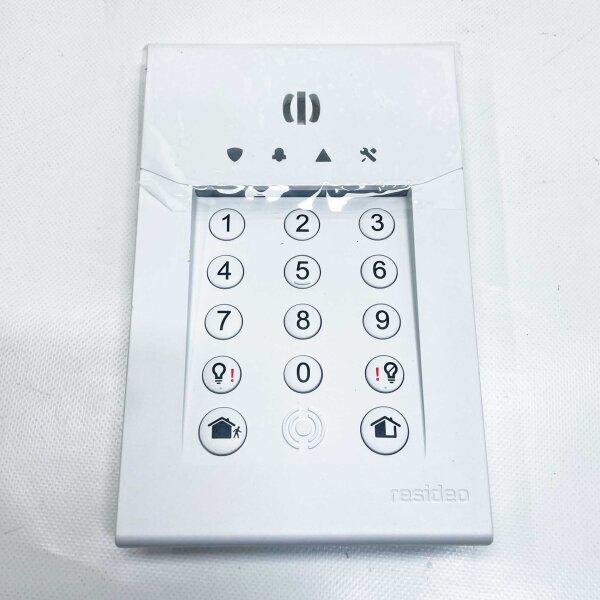 Resideo GKP-S8M, alarm control panel, up to 10 users, integrated 92dBA siren, Connect Box keypad.