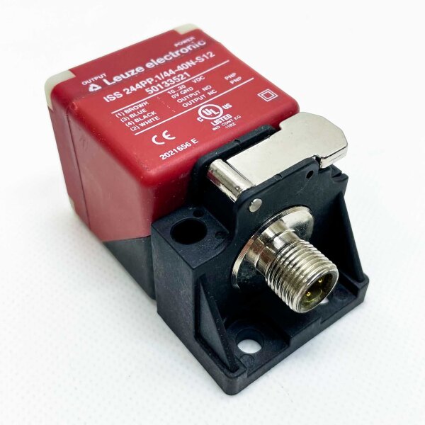 Leuze ISS 244PP.1/44-40N-S12, Inductive sensor, 10...30 VDC, compact design, long range, robust for industrial applications.