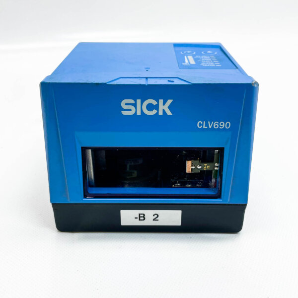 Sick CLV690-0000, laser scanner, DC 18...30 V, 15 W, Imax 1 A, precise object detection and tracking.
