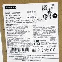 SIEMENS 3KD2632-2ME10-0 Load break switch, 3-pole, 63A, 690V, 50/60Hz, compact, high reliability.