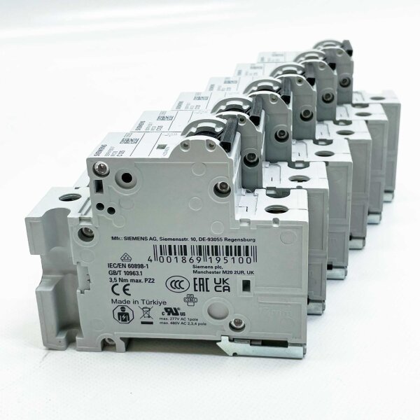 SIEMENS 5SP4192-7, circuit breaker, 6 pieces, 25 A, 230/400 V, reliable protection for electrical installations.