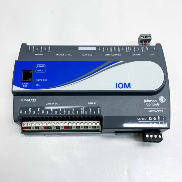 Johnson Controls Metasys IOM4711, 24 V Controller, intelligent control, flexible integration, energy efficient, user-friendly.