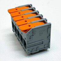 WAGO XCFR2, 60577056, PCB terminal block, 5-pole, 600V, 66A, for 18-20 mm conductors.