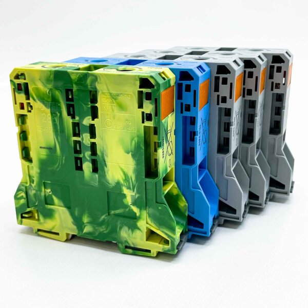 WAGO 285-199, 51169293, high current terminal, 600 V, 210 A, AWG 4-4/0, high current carrying capacity, compact design.