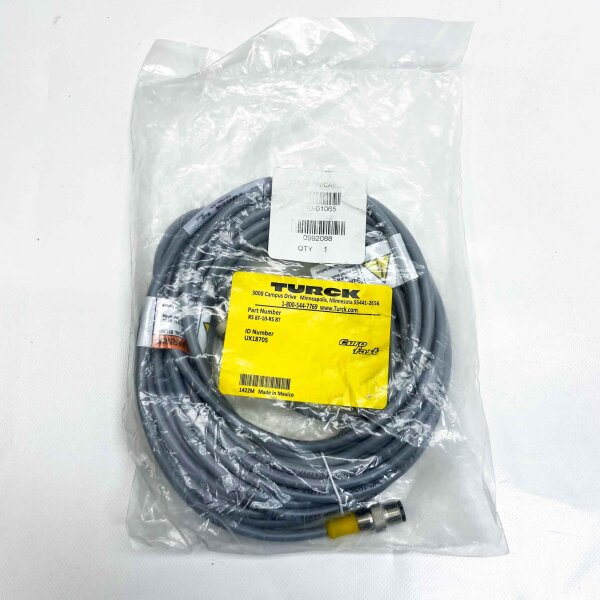 TURCK RS 8T-10-RS 8T, UX18705, cable, robust, for industrial applications, high flexibility, temperature resistant, durable.