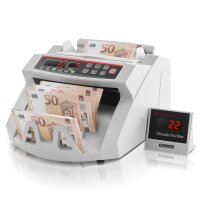 VEVOR 0288 Money Counting Machine White – Counterfeit Detection (UV+MG), 1000 coins/min, LED Display