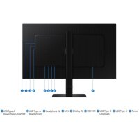 Samsung LS27D800UAUXEN, 27 Zoll 4K (3840×2160) Monitor — 60 Hz, HDR10, Eye Saver Mode, USB‑C 90 W, Daisy Chain, integ. KVM‑Switch