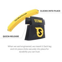 Spikeball Titan Set – Roundnet game, plastic frame, yellow/black, robust, portable