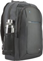 Mobilis Rucksack für Laptop/Tablet, schwarz/blau – gepolstertes Fach, Tabletfach, Organizer, komfortables Tragesystem