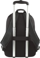 Mobilis Rucksack für Laptop/Tablet, schwarz/blau – gepolstertes Fach, Tabletfach, Organizer, komfortables Tragesystem